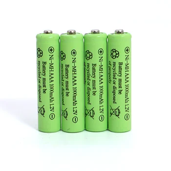 1,2 v NI-Mh Bateriji AAA, 1000mAh Polnilne baterije mh Baterije 1,2 V Ni-Mh bateriji aaa Za Električni daljinski upravljalnik avto Igrača RC emisij