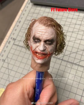 1/6 Unpainted Joker Heath Ledger Divji Glavo Skulptura Carving Model Fit 12