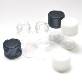 10pcs 1ml Majhne Jasno, Steklenička z Odprtino Reduktorjem in Skp Mini Eterično Olje 1/4 Dram Steklenico