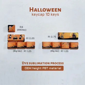 10pcs DIY OEM PBT Dye Subliamtion Keycaps Za Mehansko Tipkovnico Keycap R4 R1 Višina Osebnost Zgostitev tipko ESC skp