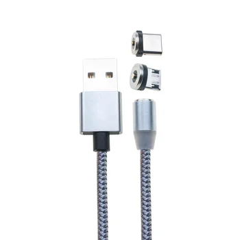10pcs/veliko Magnetno napajalni Kabel USB Tip C Micro USB Najlon Braide Mobilni Telefon Polnilnik Kabli 2A Snemljiv Magnet Plug