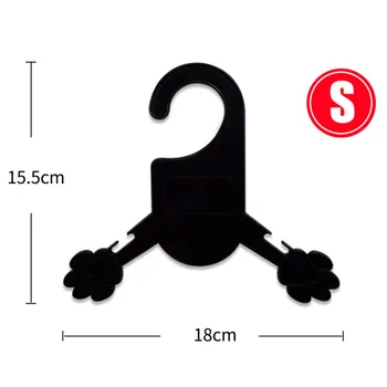 10pcs Šapa Obliko hišni Ljubljenčki Acessories Prenosni Žival Pes Mačka Oblačila Obešalnik (Black) - Velikost