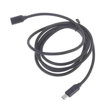 1PC Črna Tip C USB 3.1 Moški na USB-C Ženski Podaljšanje Podatkovni Kabel Podaljšek Kabla Razširitev Podatkov, polnilni Priključek, 1,5 M