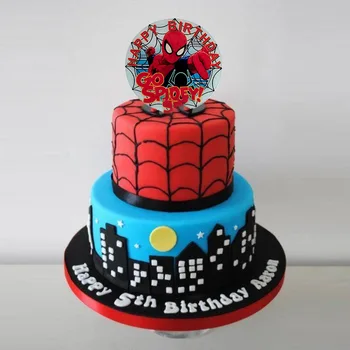 1pcs Spiderman Torto Dekoracijo Torte Pokrivalo Srčkan Junak Super Akril Cupcake Pokrivalo Za Otroke Rojstni dan Torta Okraski