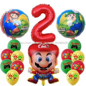 1set Mario Igra Risanka Darilo Tematskih Baby Aluminija Film Balon Otroci Super Rojstni dan Dekoracijo Stranka Dekoracijo Balon Otroci Igrače