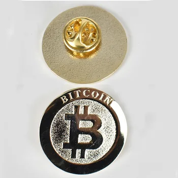 2 Modeli Bitcoin Kovanec Kovinski Značko Medaljon Za Oblačila Krog Krilo obliko
