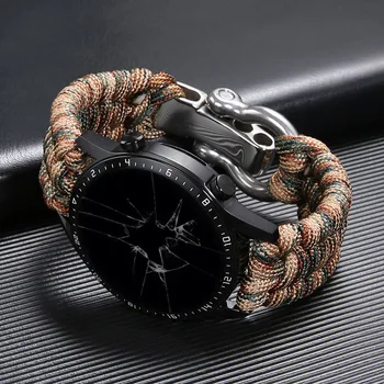 20 22 mm Najlon Trak za Samsung Galaxy Watch 3 41mm 45mm Watch Band 42mm 46mm za Huawei Watch GT 2e Nastavljiv Zapestnica