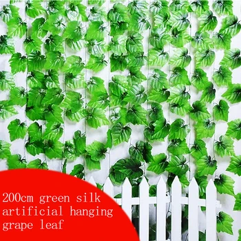 200 cm zelena svila umetno Visi ivy listov garland rastline, liste vinske trte diy Za Dom Poročno dekoracijo Vrta Stranka Dekor
