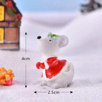 2020 Božič Maskota Model Miške Okraski Cartoon Živali Otroci Božično Darilo Mikro Krajine Dekor za Dom Slika Igrače 1Piece