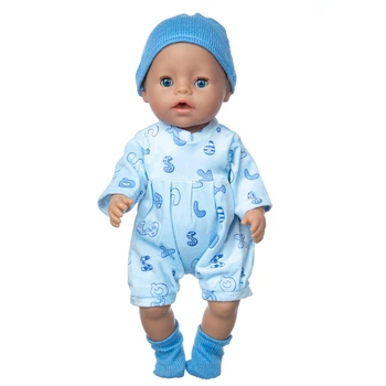 2020 Novo Jumpsuit +Klobuk + Nogavice, Primerni Za 43 cm, Rojen baby Doll obleko rodi Punčko Dodatki