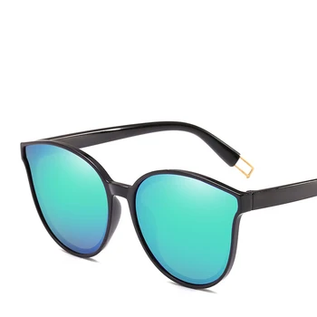 2021 Moda za Ženske Barvno Razkošje Ravno Top Cat Eye sončna Očala Elegantno oculos de sol moških Twin Žarek prevelik sončna očala UV400