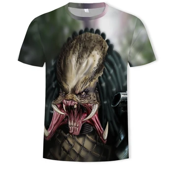 2021 Nova znanstvena Fantastika Triler Predator Serije moška T-shirt Unisex 3D Print Mode Priložnostne Kratek Rokav Ulične Vrhovi