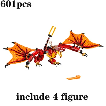 2021 Novo ninjagoes opeke voda dragon fire dragon napad model set gradnik fit 71753 71754 igrače otrok Božično darilo