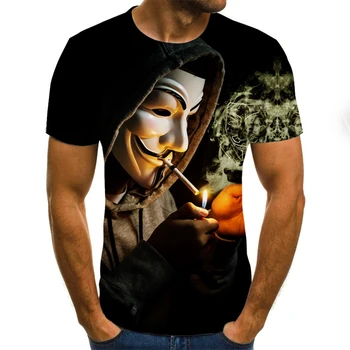 2021 nov grafični T-shirt klovn JOKER temo moška T-shirt 3D moda vrhovi poletnih O-neck majica fant oblačila plus velikost ulične