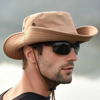 2021 prostem sun pokrivalo moški planinarjenje klobuk modni veliki robna dihanje klobuk moške sonce odtenek ribič klobuk