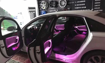 21 barve Za Audi A6 C7 C7 PA A7 2012-2018 MMI nadzor Notranjosti LED za ambient svetloba Vzdušje Svetlobe vrata Footwell svetlobe original