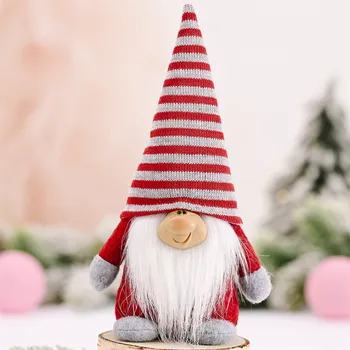 2PCS/SET 22X10cm Božič Santa Gnome Plišastih Lutka švedski Palčki Tomte Okraski Za Božično Drevo Okraski Priljubljen