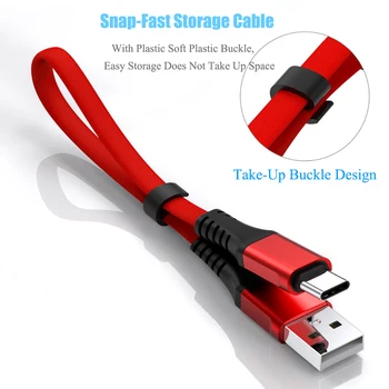 30 cm Kratek Kabel USB Tip C Hitro Adapter za Polnilnik Power Bank Baterijo Kabli Mobilni Telefon Micro usb c tpye c Sinhronizacijo Podatkov Žice Kabel