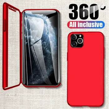 360 Polno Kritje Shockproof Primeru Za iPhone 11 Pro XS Max Primeru Za iPhone 7 8 6 6S Plus 5 5S SE 2020 X X X X XR Z Zaščitnik Zaslon