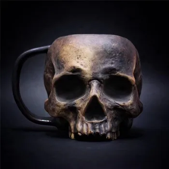 3D Grozo Skull Glave Kave Vrč Vode Pokal Za noč Čarovnic Doma Bar Klub Viski, Vino, Vodka, Pivo, Vino, Steklene Skodelice Vode