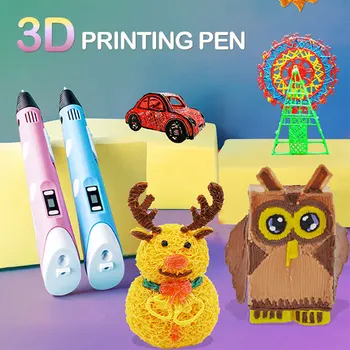 3D Svinčnik za Otroke, 3D Risanje, Tiskanje Peresa Nastavite z LCD Zaslona Združljive PLA Žarilno Igrače za Otroke Božično Darilo za Rojstni dan