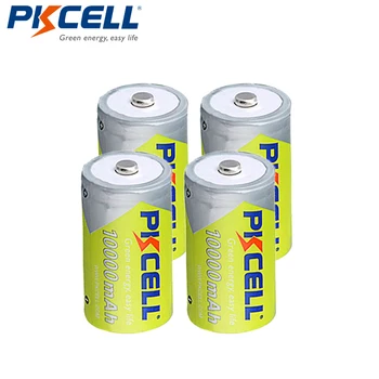 4Pcs/PKCELL 1,2 V D velikost 10000mAh Ni-MH baterije za ponovno polnjenje ,1,2 v D baterije za ponovno polnjenje