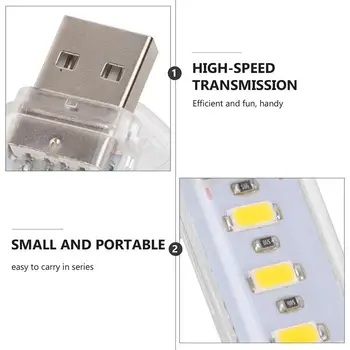 4pcs LED Nočna Lučka 8-LED Ustvarjalne Mini Desk Lučka za Branje Svetlobe Opremo