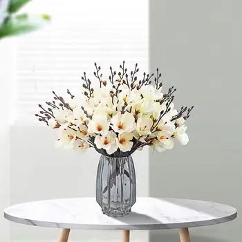 5 Veje Umetne Dekorativne Rože Za Dom Poroko Umetno Magnolija Cvetje Za Dekoracijo Salon Cvetja