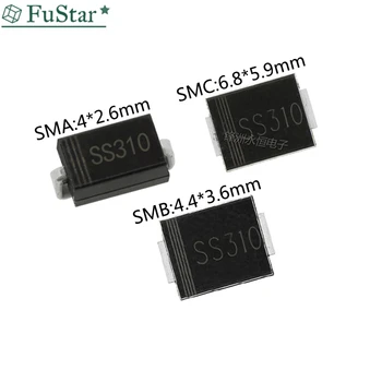 50PCS SS310 SR3100 SMA 3A 100V SMD Diode diode SMB SMC Schottky Dioda Obliž Nova