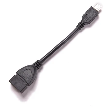 5pin Mini USB Moški Na USB 2.0 Tip A Ženski Host OTG Adapter Kabel usb OTG Kabel Za mobilni telefon, Tablični računalnik MP3, MP4 Fotoaparat 10 cm Črni