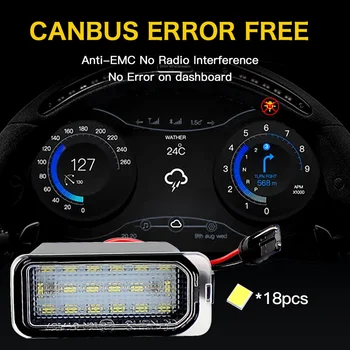 6500K Bela Canbus LED Tablice Luči Svetilke Za Ford Focus 2 3 CMAX Fiesta 6 Jaguar XJ XF, Številko Licence Ploščo Svetlobe