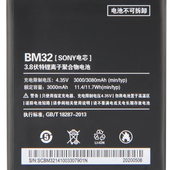 BM32 Telefon Baterija Za Xiao mi 4 M4 Mi4 BM32 3080mAh Zamenjava Baterije + Orodje