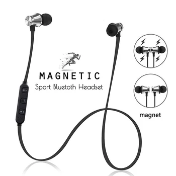 Bas Brezžične Slušalke Bluetooth, združljiva 4.1 Uho Kavelj Šport Teče Slušalke XT-11 Magnetni Stereo Slušalke Z Mikrofonom