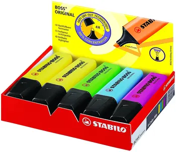 Besedilo marker - STABILO BOSS ORIGINAL - 10er Pack - z deset različnih barv