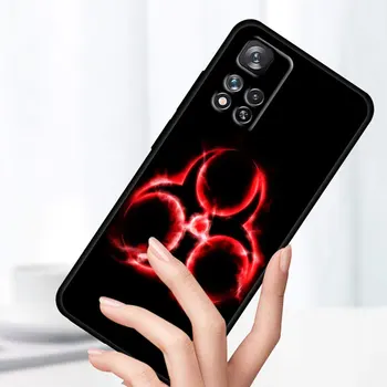 Biohazard Dežnik Zbora Shockproof Črn Telefon Primeru Za Xiaomi Redmi Opomba 11 10 10 9 9T 9S Pro Max 8T 8 7 6 5 4 Capa