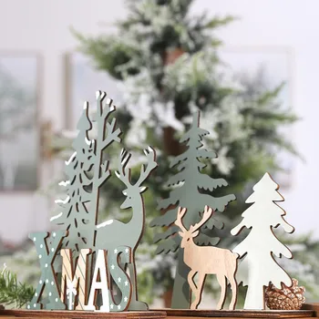 Božič Božič Leseni Obeski Lesa Obrti Božično Drevo Okraski za Dom DIY Navidad 2021 Darila Otroci Igrače Novo Leto 2022