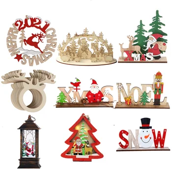 Božični okrasek, lesene božič plovila, Božični okraski za dom novo leto darilo noel Santa Claus snežak decor natalne