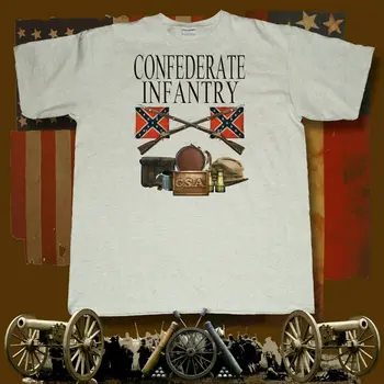 CS Pehota Ameriške Državljanske Vojne tematske tiskane bliskavice majica s kratkimi rokavi