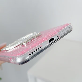 DIY Mačje Uho Ogledalo Bling Bleščice Primeru Telefon Za Xiaomi Redmi Opomba 10 9 8 7 Pro POCO M3 NFC Mi 10 11 Redmi 8 8A 9 10 Mehko Pokrov