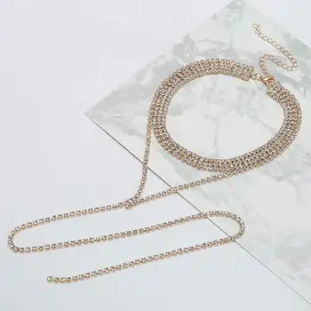 Evropa in Amerika seksi luksuzni kristalno dolgo ogrlico ogrlice ženska moda in ženske, ki sije Nosorogovo Dolgo Ogrlico Nakit Darilo