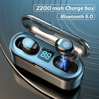 F9 TWS Brezžična tehnologija Bluetooth 5.0 Vodotesne Slušalke Slušalke Mini Šport Brezžične Slušalke za Zmanjšanje Hrupa Gaming Čepkov