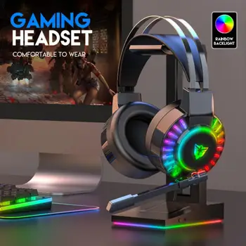 G105 Gaming Slušalke 3.5 mm Surround Slušalke Igralci Z RGB LED Luči Slušalke Z Mikrofonom Za PC Gamer Dropship