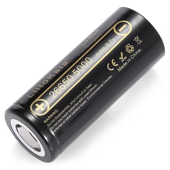 HK LiitoKala lii-50A 26650 5000mah litijeva baterija 3,7 V 5000mAh 26650 baterije za ponovno polnjenje 26650-50A, ki je primerna za flashligh NOVA