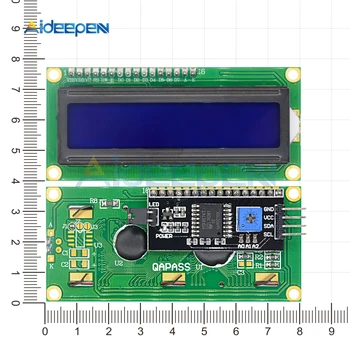 IIC/I2C Serijski Vmesnik 1602 16X2 Znakov LCD Osvetlitev ozadja Modul LCD-1602 5V Za Arduino Rumeno/Modri Zaslon