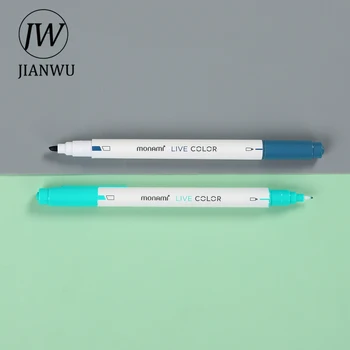 JIANWU MONAMI živo barvo označevalnik pero kawaii umetnosti Akvarel pero srčkan list pero šole, Šolske potrebščine