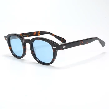 Johnny Depp LEMTOSH Polarizirana sončna Očala Moških UV400 Retro Acetatni Okvir sončna Očala blagovne Znamke Oblikovalec Za Moški Očala