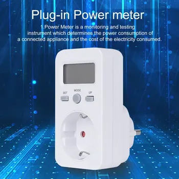 KWE-PMB03 Vtičnico Priključite Digitalni Napetost Wattmeter Poraba Energije W Energijo Merilnik AC Električne energije Analyzer Monitor