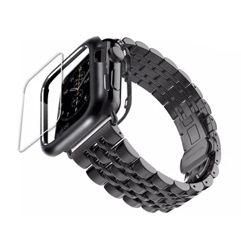 Kovček+Pas Za Apple Watch band 42mm 38 mm iwatch iz Nerjavečega Jekla pulseira Metulj watchband apple watch pasu 5 4 3 se 6