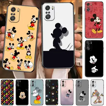 Kul Black Disney Mickey Mouse Spiderman risanka Primeru Telefon Za XiaoMi Redmi Opomba 10 9 9 8 7 6 5 Pro s T Črni Pokrov Silikona