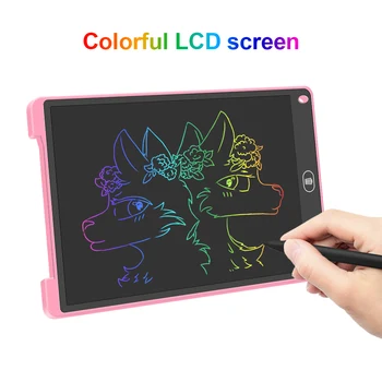 LCD Pisni obliki Tablet, 12 Inch Najnovejši High-Tech Barvni Zaslon, Pisanje in Brisanje, Funkcija, Elektronski Risanje Tablet, za enkratno uporabo Roza